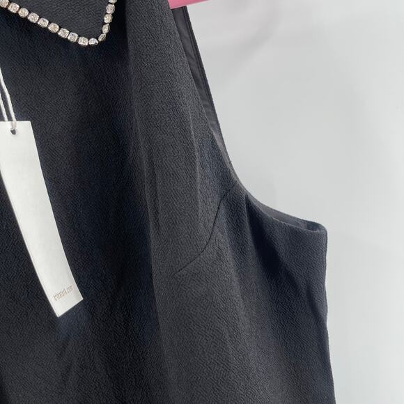 TRINA TURK Tunic / Dress Size Extra Small Mini Black Rhinestone Festive NWT - Picture 9 of 13